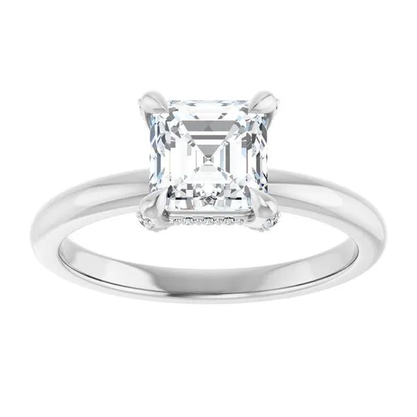 Claw-Prong Hidden Halo-Style Engagement Ring Image 3 Arezzo Jewelers Elmwood Park, IL