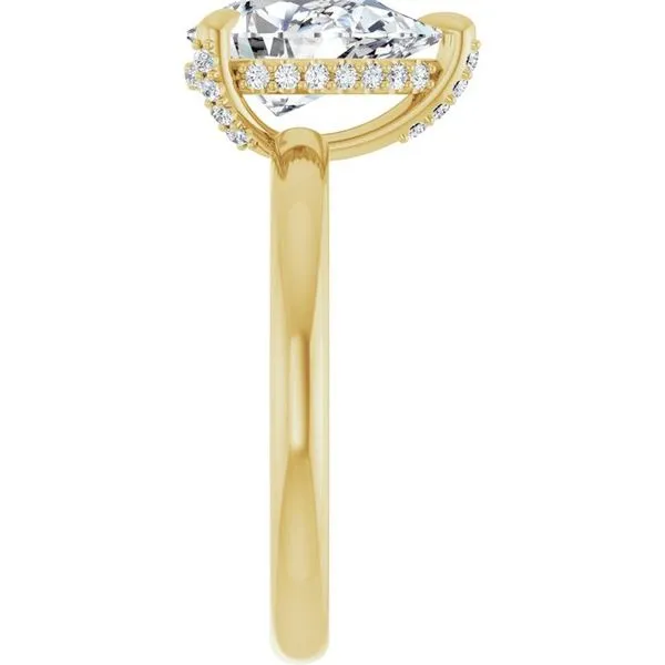 Claw-Prong Hidden Halo-Style Engagement Ring Image 4 J. West Jewelers Round Rock, TX