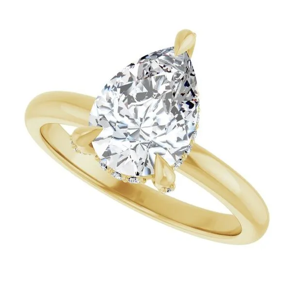 Claw-Prong Hidden Halo-Style Engagement Ring Image 5 Clater Jewelers Louisville, KY