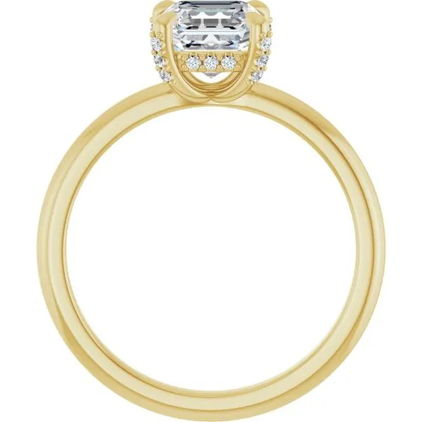 Claw-Prong Hidden Halo-Style Engagement Ring Image 2 Natale Jewelers Sewell, NJ