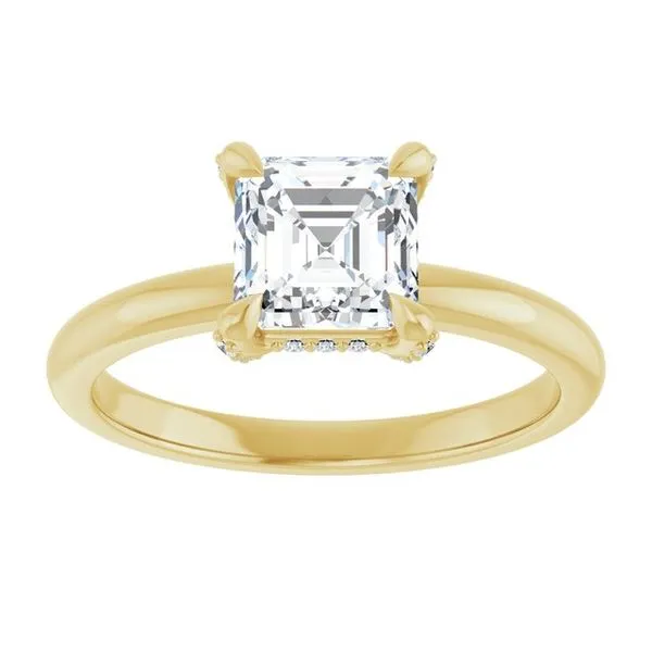 Claw-Prong Hidden Halo-Style Engagement Ring Image 3 Ocean View Jewelers Millville, DE