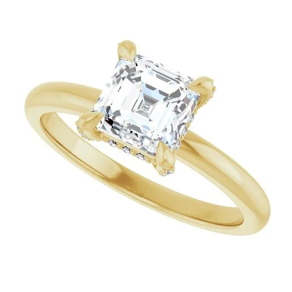 Claw-Prong Hidden Halo-Style Engagement Ring Image 5 Futer Bros Jewelers York, PA