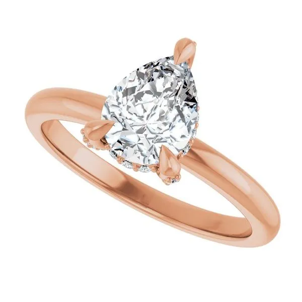 Claw-Prong Hidden Halo-Style Engagement Ring Image 5 Don's Jewelry & Design Washington, IA