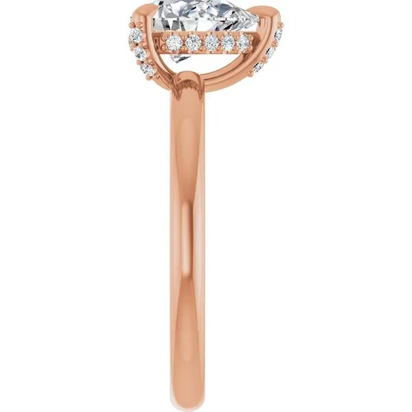 Claw-Prong Hidden Halo-Style Engagement Ring Image 4 Hudson Valley Goldsmith New Paltz, NY