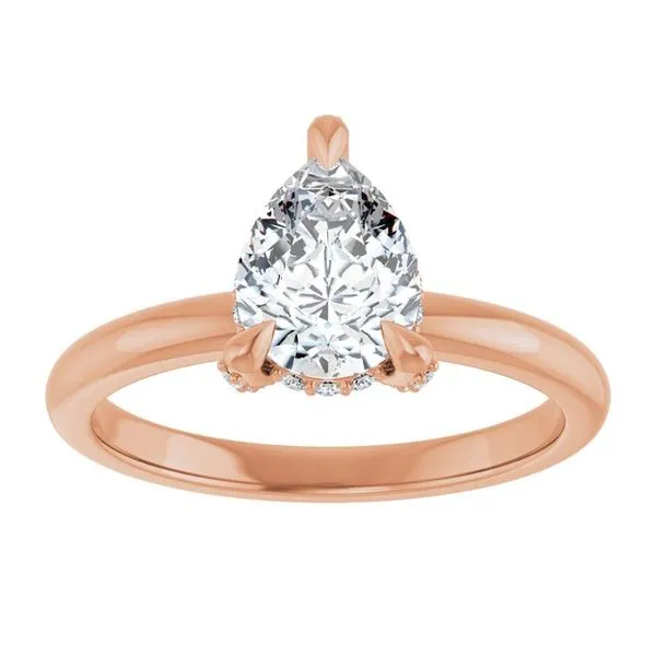 Claw-Prong Hidden Halo-Style Engagement Ring Image 3 Futer Bros Jewelers York, PA