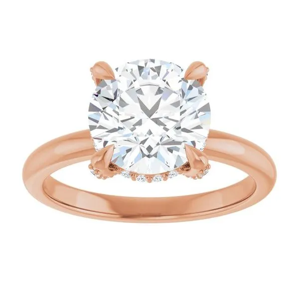 Claw-Prong Hidden Halo-Style Engagement Ring Image 3 Vulcan's Forge LLC KANSAS CITY, MO