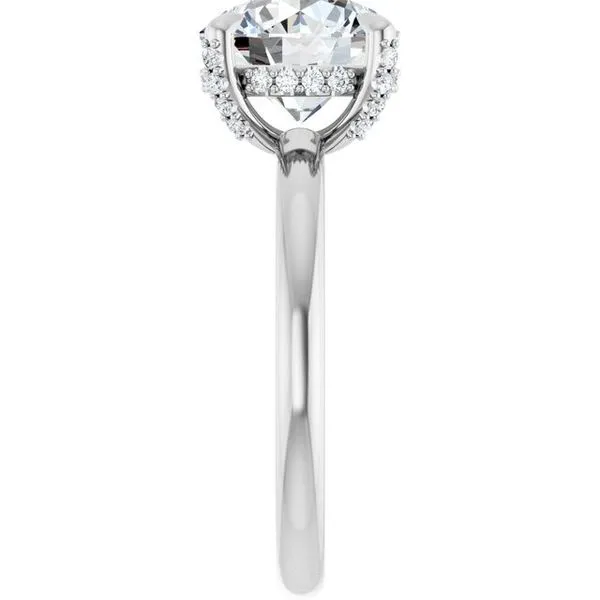 Claw-Prong Hidden Halo-Style Engagement Ring Image 4 Austin's Fine Diamonds & Jewelry Lyndhurst, NJ