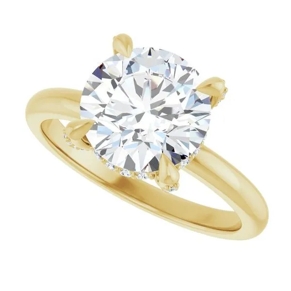 Claw-Prong Hidden Halo-Style Engagement Ring Image 5 Austin's Fine Diamonds & Jewelry Lyndhurst, NJ