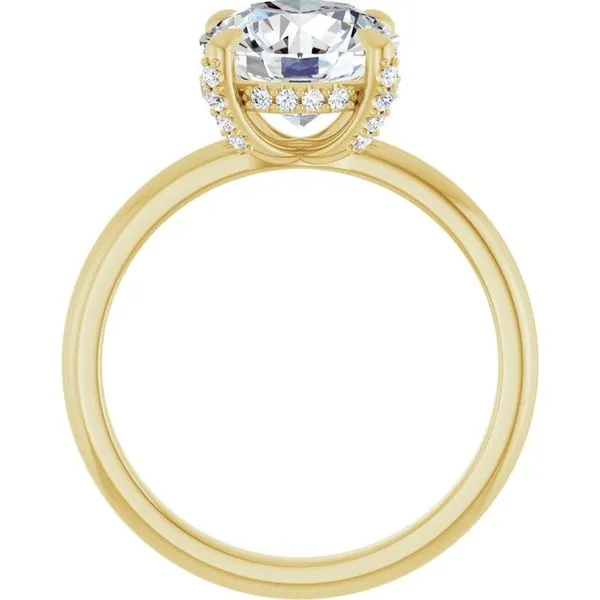 Claw-Prong Hidden Halo-Style Engagement Ring Image 2 Arezzo Jewelers Elmwood Park, IL