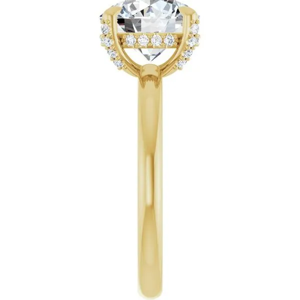 Claw-Prong Hidden Halo-Style Engagement Ring Image 4 Michael Szwed Jewelers Longmeadow, MA