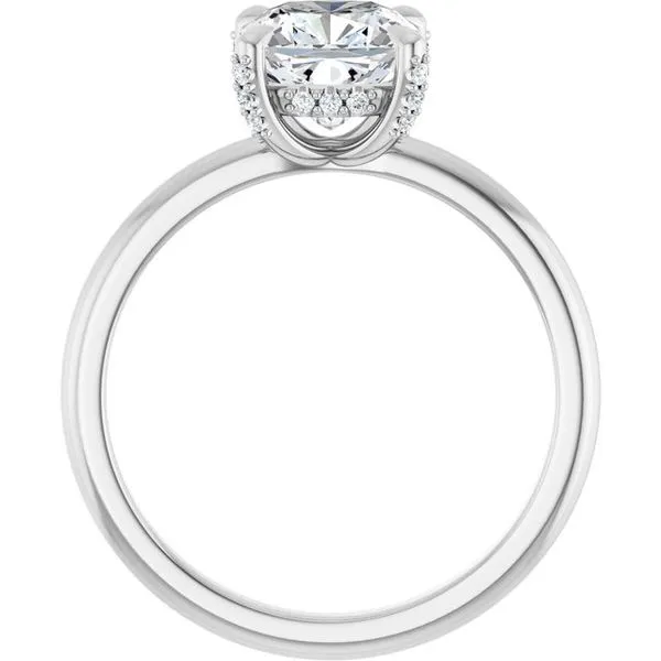 Claw-Prong Hidden Halo-Style Engagement Ring Image 2 Don's Jewelry & Design Washington, IA