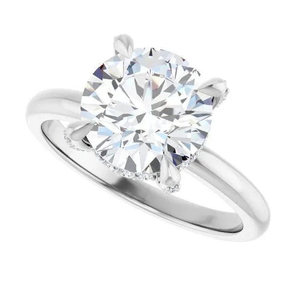 Claw-Prong Hidden Halo-Style Engagement Ring Image 5 J. Thomas Jewelers Rochester Hills, MI