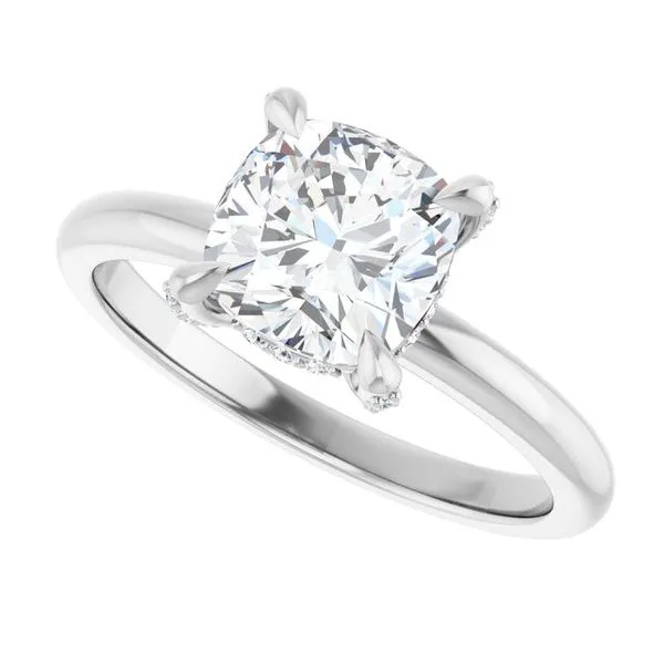 Claw-Prong Hidden Halo-Style Engagement Ring Image 5 The Jewelry Source El Segundo, CA