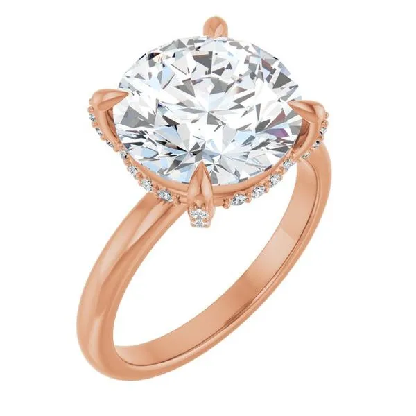 Claw-Prong Hidden Halo-Style Engagement Ring Michael Szwed Jewelers Longmeadow, MA