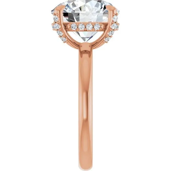 Claw-Prong Hidden Halo-Style Engagement Ring Image 4 Vulcan's Forge LLC KANSAS CITY, MO