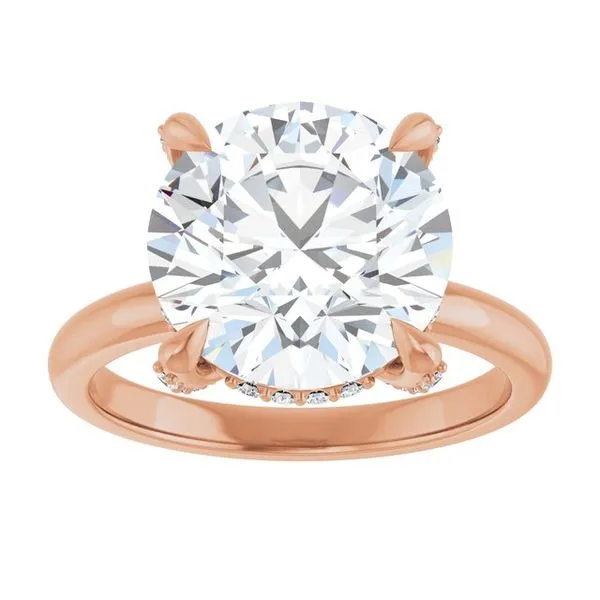 Claw-Prong Hidden Halo-Style Engagement Ring Image 3 Vulcan's Forge LLC KANSAS CITY, MO