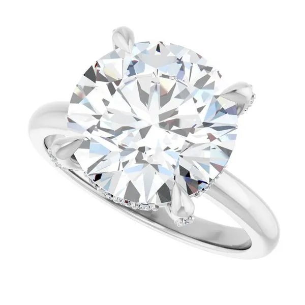 Claw-Prong Hidden Halo-Style Engagement Ring Image 5 Raleigh Diamond Fine Jewelry Raleigh, NC