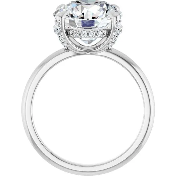 Claw-Prong Hidden Halo-Style Engagement Ring Image 2 Arezzo Jewelers Elmwood Park, IL