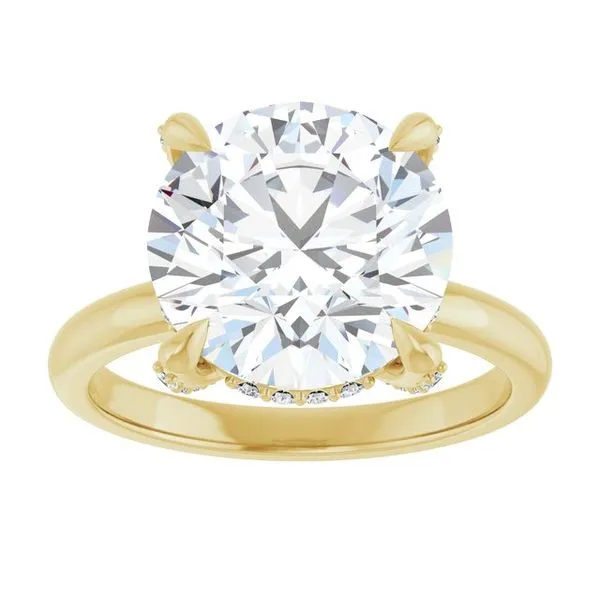 Claw-Prong Hidden Halo-Style Engagement Ring Image 3 Northwood Jewelers Northwood, OH
