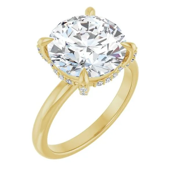 Claw-Prong Hidden Halo-Style Engagement Ring Redlands Jewelers Redlands, CA