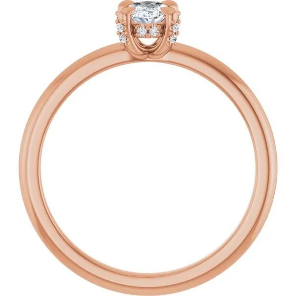 Claw-Prong Hidden Halo-Style Engagement Ring Image 2 Austin's Fine Diamonds & Jewelry Lyndhurst, NJ