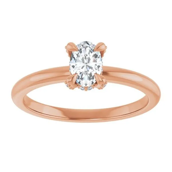 Claw-Prong Hidden Halo-Style Engagement Ring Image 3 Michael Szwed Jewelers Longmeadow, MA