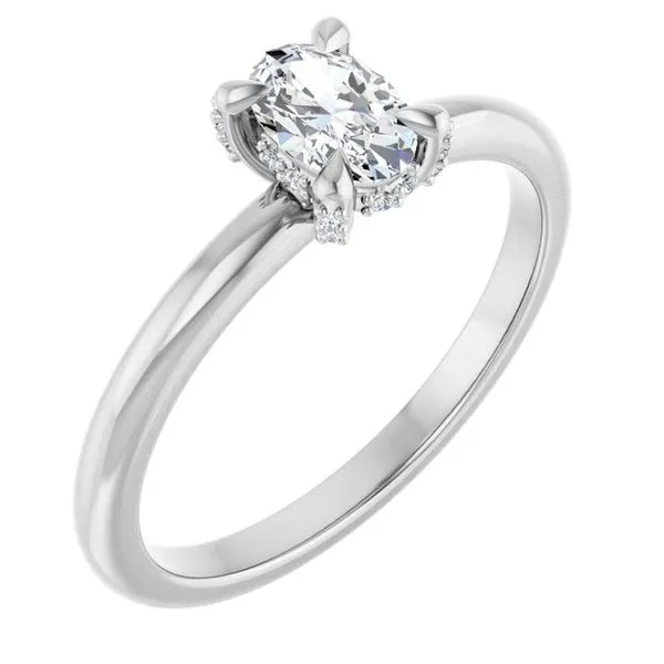 Claw-Prong Hidden Halo-Style Engagement Ring Vulcan's Forge LLC KANSAS CITY, MO