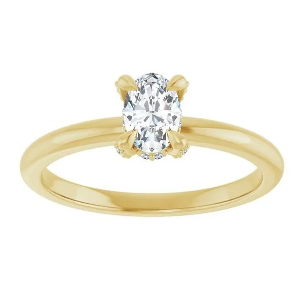 Claw-Prong Hidden Halo-Style Engagement Ring Image 3 Clater Jewelers Louisville, KY
