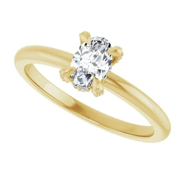 Claw-Prong Hidden Halo-Style Engagement Ring Image 5 Don's Jewelry & Design Washington, IA
