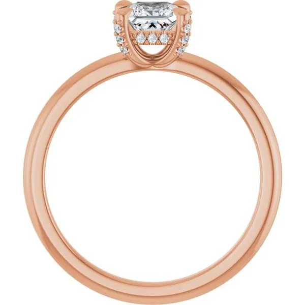 Claw-Prong Hidden Halo-Style Engagement Ring Image 2 Hudson Valley Goldsmith New Paltz, NY