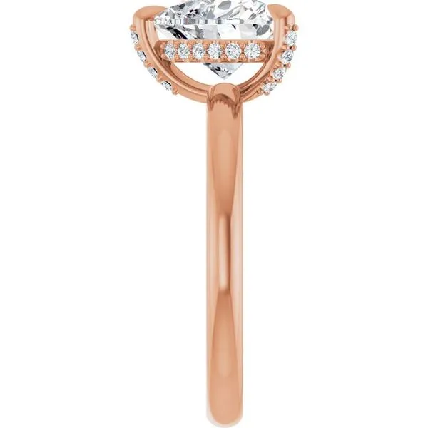 Claw-Prong Hidden Halo-Style Engagement Ring Image 4 Michael Szwed Jewelers Longmeadow, MA