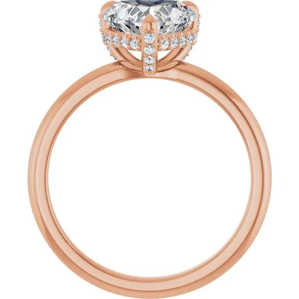 Claw-Prong Hidden Halo-Style Engagement Ring Image 2 Michael Szwed Jewelers Longmeadow, MA