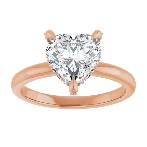 Claw-Prong Hidden Halo-Style Engagement Ring Image 3 JF Jones Jewelers Rochester, NY