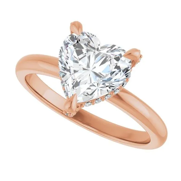 Claw-Prong Hidden Halo-Style Engagement Ring Image 5 Vulcan's Forge LLC KANSAS CITY, MO