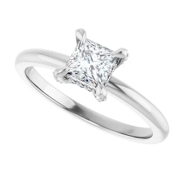 Claw-Prong Hidden Halo-Style Engagement Ring Image 5 J. Thomas Jewelers Rochester Hills, MI