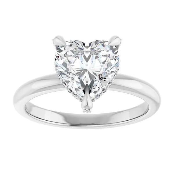 Claw-Prong Hidden Halo-Style Engagement Ring Image 3 Austin's Fine Diamonds & Jewelry Lyndhurst, NJ