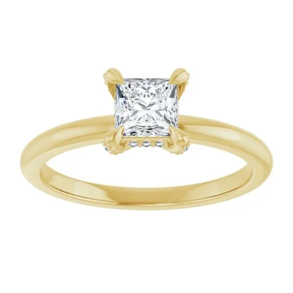 Claw-Prong Hidden Halo-Style Engagement Ring Image 3 JF Jones Jewelers Rochester, NY