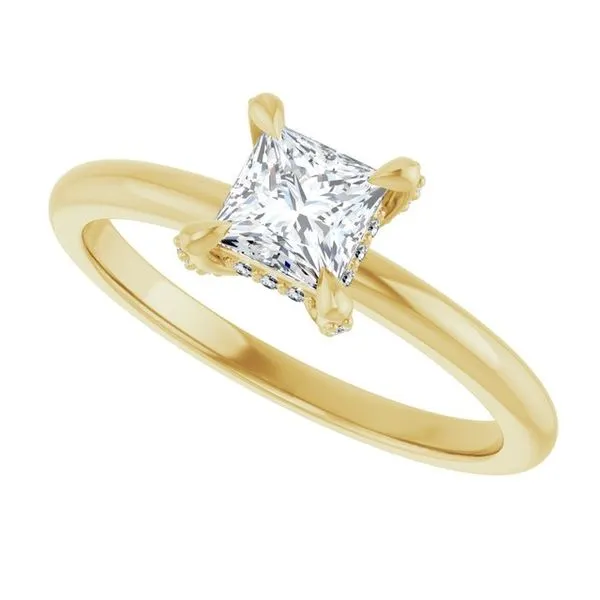 Claw-Prong Hidden Halo-Style Engagement Ring Image 5 Futer Bros Jewelers York, PA