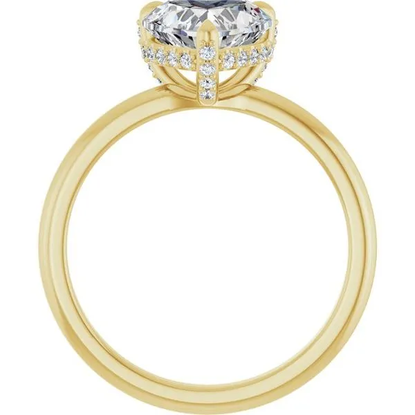 Claw-Prong Hidden Halo-Style Engagement Ring Image 2 JF Jones Jewelers Rochester, NY