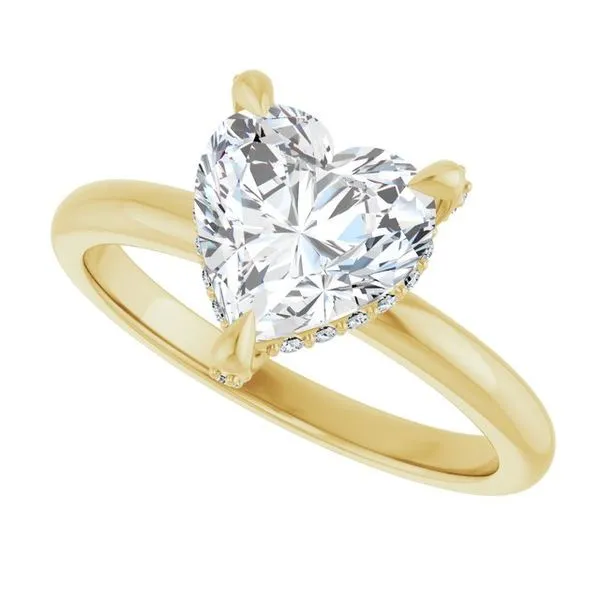 Claw-Prong Hidden Halo-Style Engagement Ring Image 5 Clater Jewelers Louisville, KY