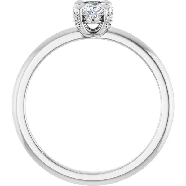Claw-Prong Hidden Halo-Style Engagement Ring Image 2 Don's Jewelry & Design Washington, IA