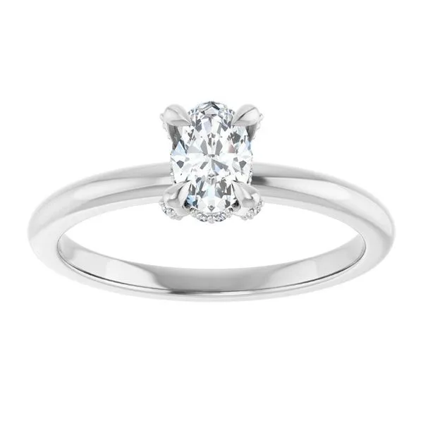 Claw-Prong Hidden Halo-Style Engagement Ring Image 3 Shipley's Fine Jewelry Hampstead, MD