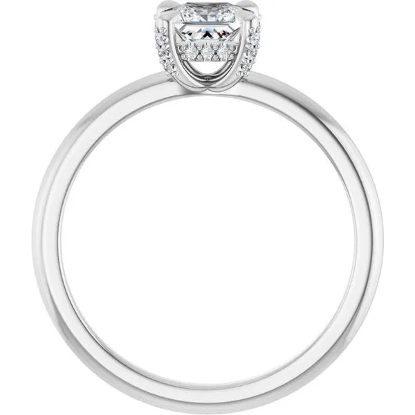 Claw-Prong Hidden Halo-Style Engagement Ring Image 2 Don's Jewelry & Design Washington, IA