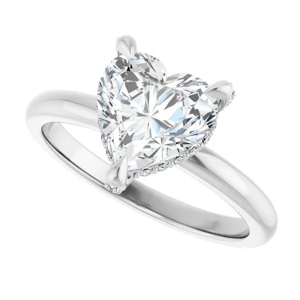 Claw-Prong Hidden Halo-Style Engagement Ring Image 5 J. West Jewelers Round Rock, TX