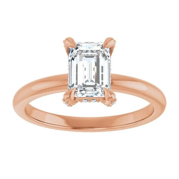 Claw-Prong Hidden Halo-Style Engagement Ring Image 3 J. Thomas Jewelers Rochester Hills, MI