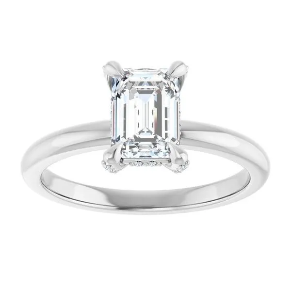 Claw-Prong Hidden Halo-Style Engagement Ring Image 3 Vulcan's Forge LLC KANSAS CITY, MO
