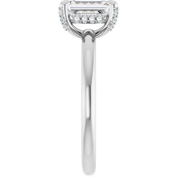 Claw-Prong Hidden Halo-Style Engagement Ring Image 4 Futer Bros Jewelers York, PA
