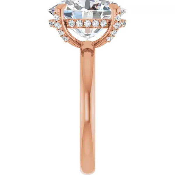 Claw-Prong Hidden Halo-Style Engagement Ring Image 4 Vulcan's Forge LLC KANSAS CITY, MO