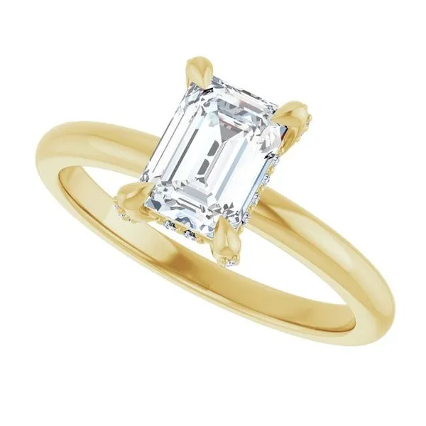 Claw-Prong Hidden Halo-Style Engagement Ring Image 5 JF Jones Jewelers Rochester, NY