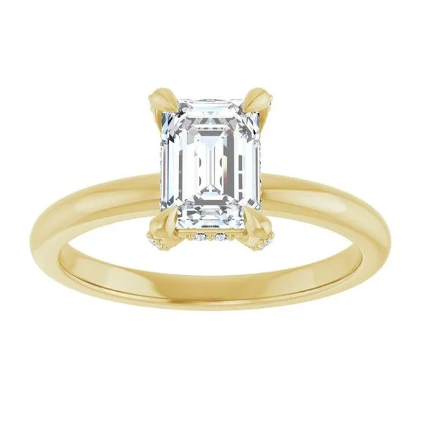 Claw-Prong Hidden Halo-Style Engagement Ring Image 3 JF Jones Jewelers Rochester, NY